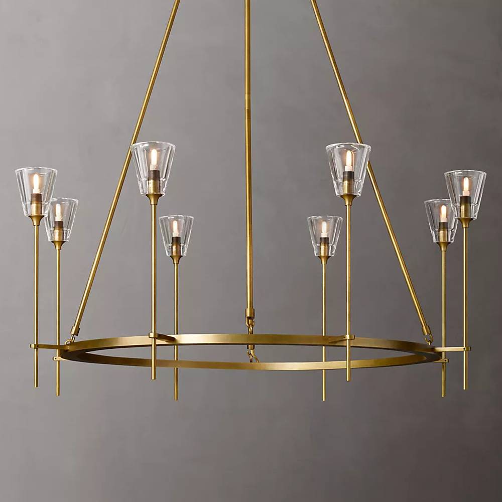 Torche Sculpted Glow Round Chandelier 46"