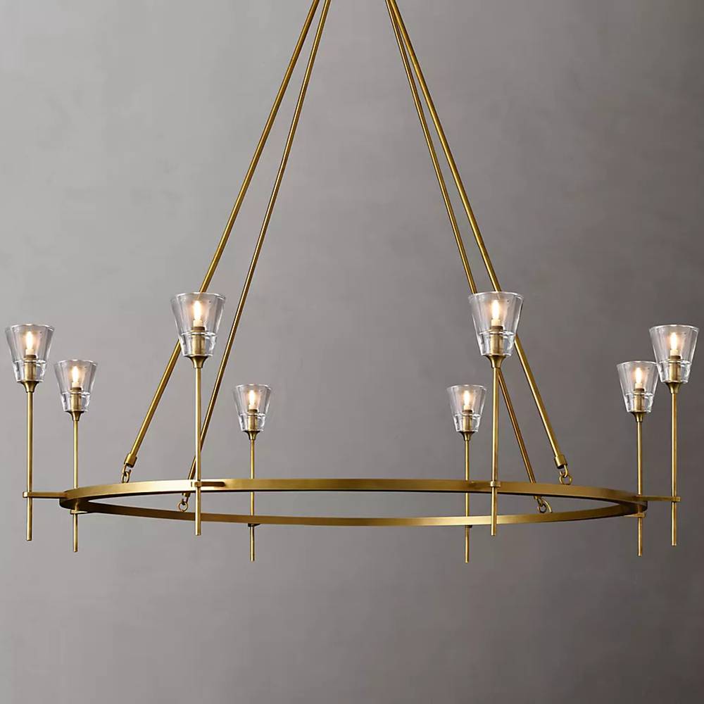 Torche Sculpted Glow Round Chandelier 58"