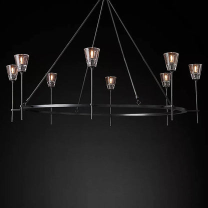 Torche Sculpted Glow Round Chandelier 58"