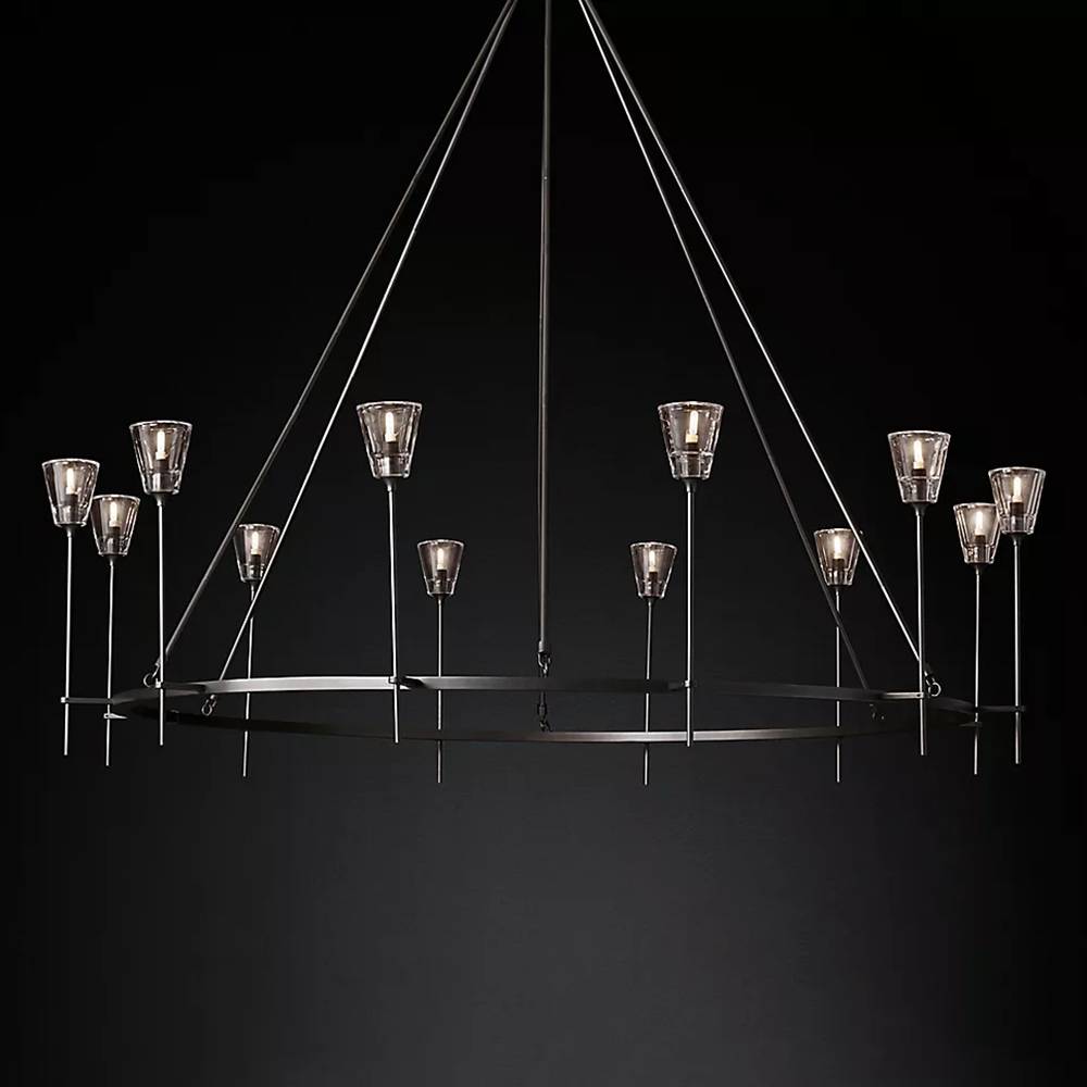 Torche Sculpted Glow Round Chandelier 70"