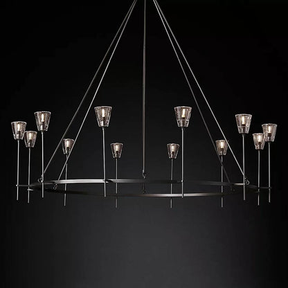 Torche Sculpted Glow Round Chandelier 70"