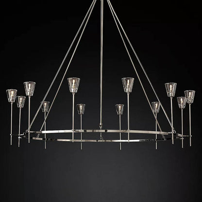 Torche Sculpted Glow Round Chandelier 70"