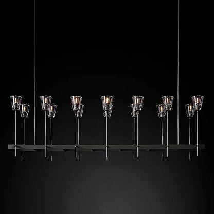 Torche Sculpted Glow Rectangular Chandelier 67"