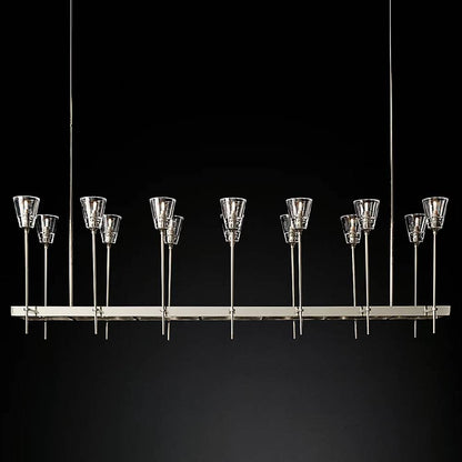 Torche Sculpted Glow Rectangular Chandelier 67"