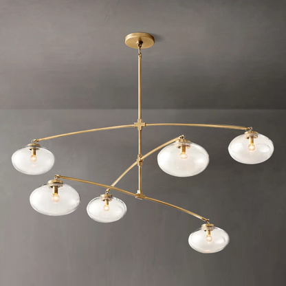 Cabrette Float Glass Mobile Round Chandelier 60"