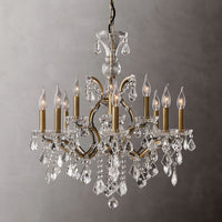 Rococo Vintage Crystal Round Chandelier 28"