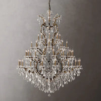 Rococo Vintage Crystal Round Chandelier 72"