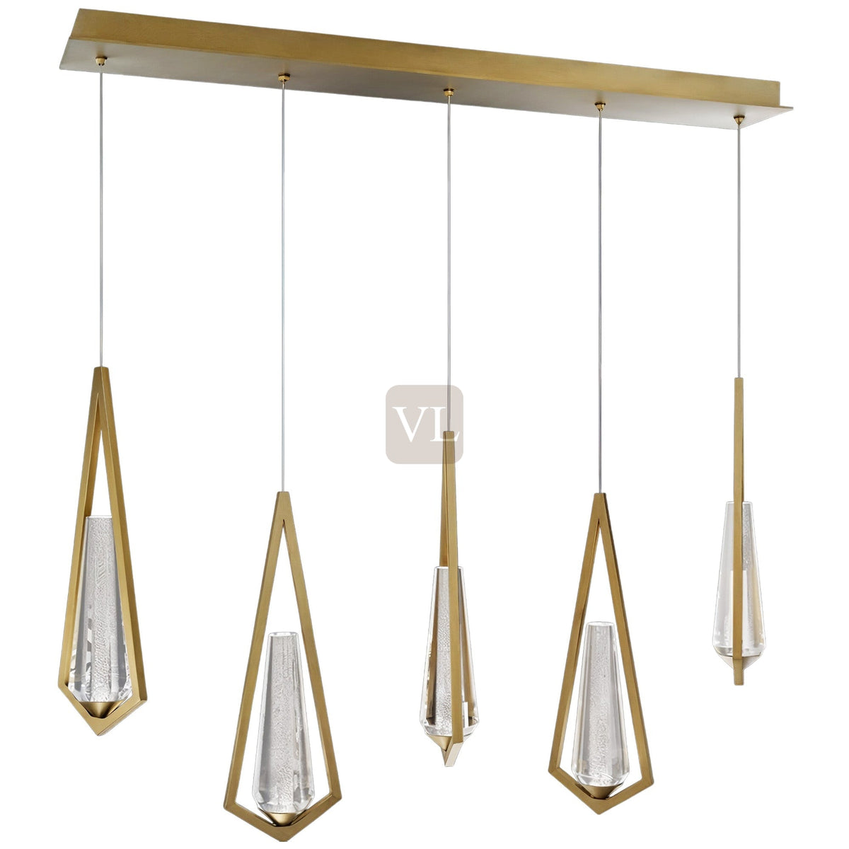 Geometric Crystal Drop Chandelier