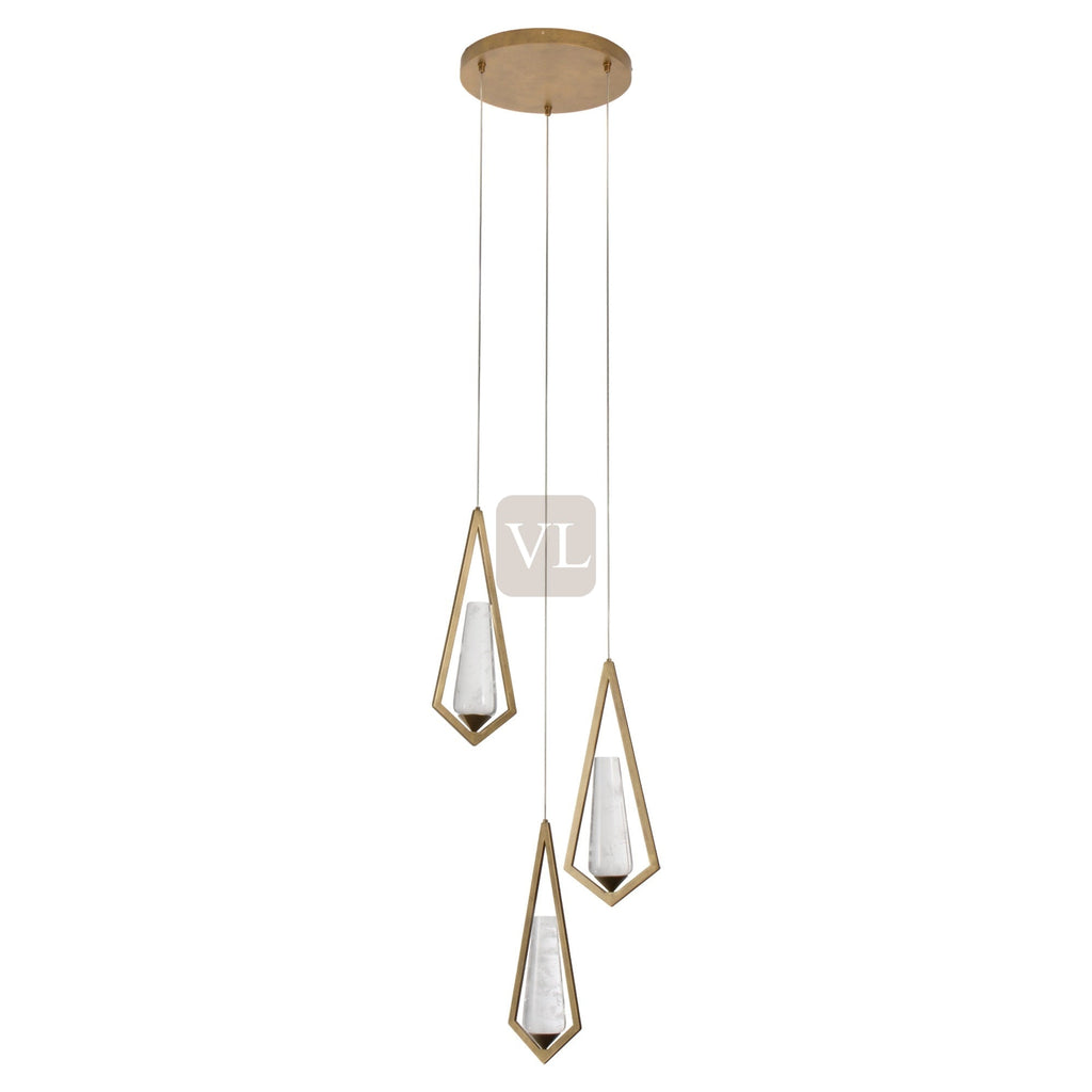 Geometric Crystal Drop Chandelier