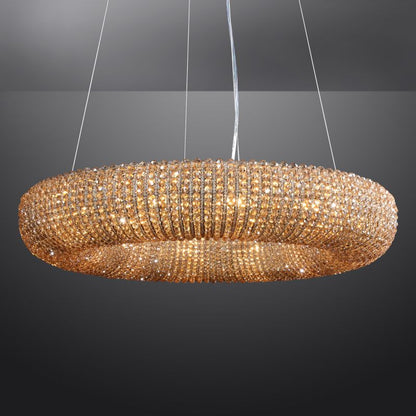 Halo Stranded Crystal Round Chandelier 72"