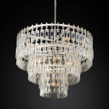 Marignan Modern Crystal Tiered Round Chandelier 36"