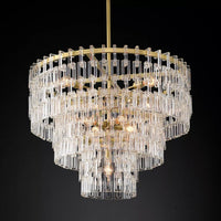Marignan Modern Crystal Tiered Round Chandelier 36"