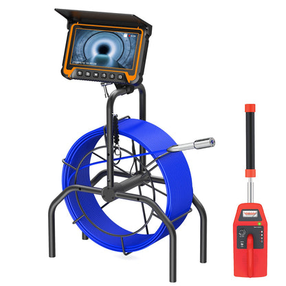 Dainpangolin H7DA Sewer Inspection Camera – 512Hz Locator, Self-Leveling, 7" IPS Monitor