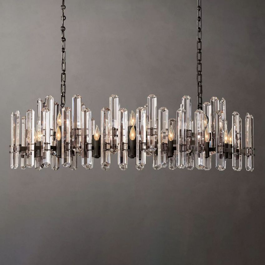 Monclair Radiant Crystal Linear Chandelier 54"