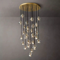 Boule De Radiant Crystal Cluster Chandelier 30"