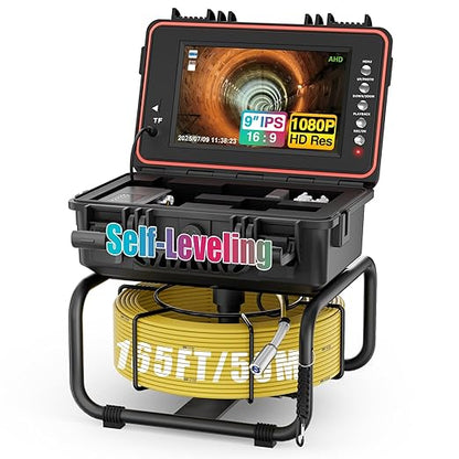 DrainPangolin DP09D1 | Professional 9" HD Sewer Camera - The Ultimate Starter Kit for Pipe Inspection Businesses