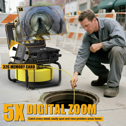 DrainPangolin DP09D1 | Professional 9" HD Sewer Camera - The Ultimate Starter Kit for Pipe Inspection Businesses