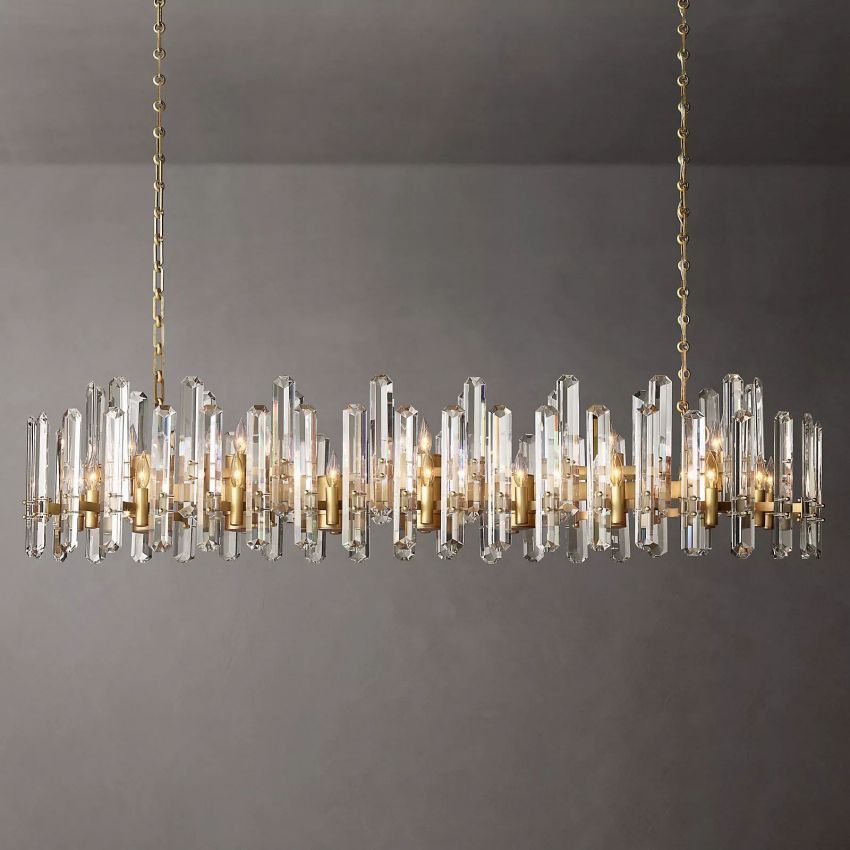 Monclair Radiant Crystal Linear Chandelier 72"