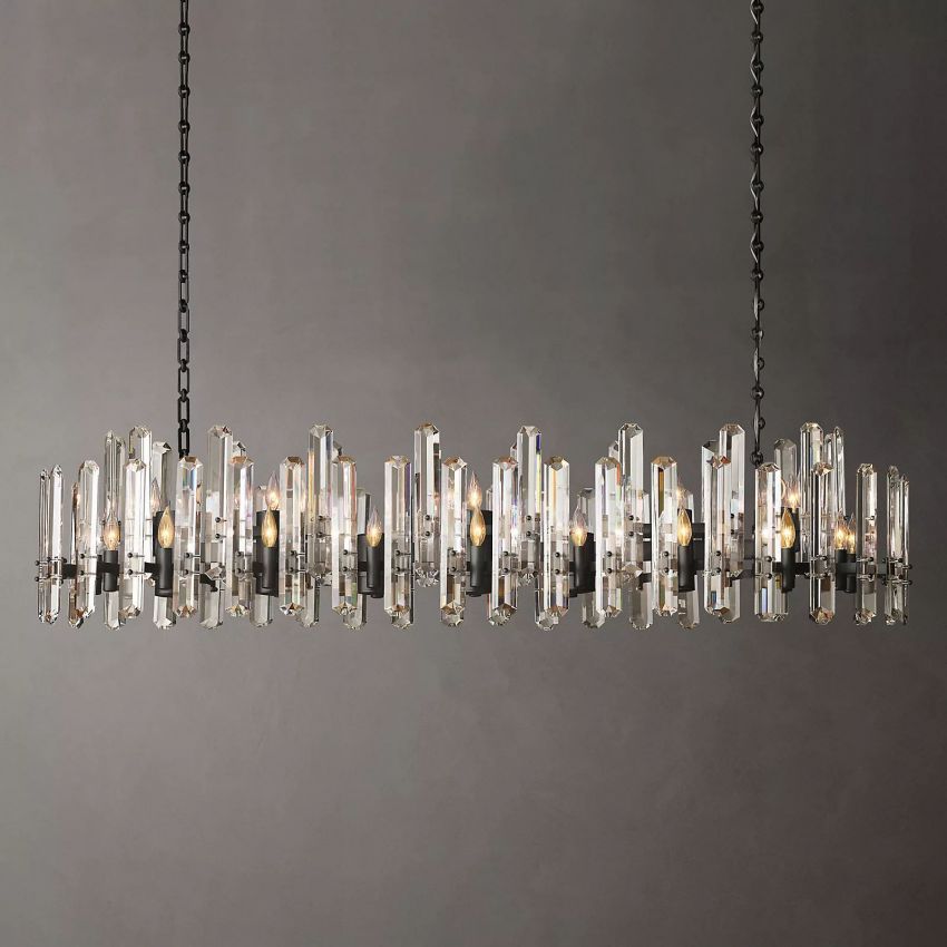 Monclair Radiant Crystal Linear Chandelier 72"