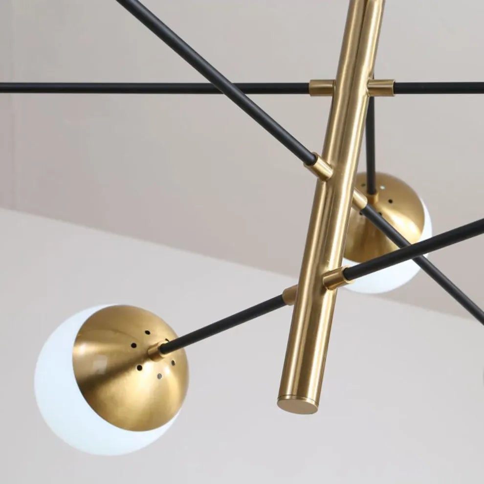 Chandelier – Multi Globe Metal/Glass Light