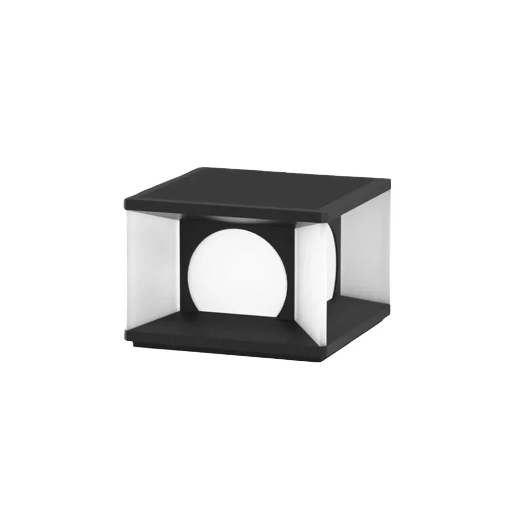 Modern Black Outdoor Pillar Light
