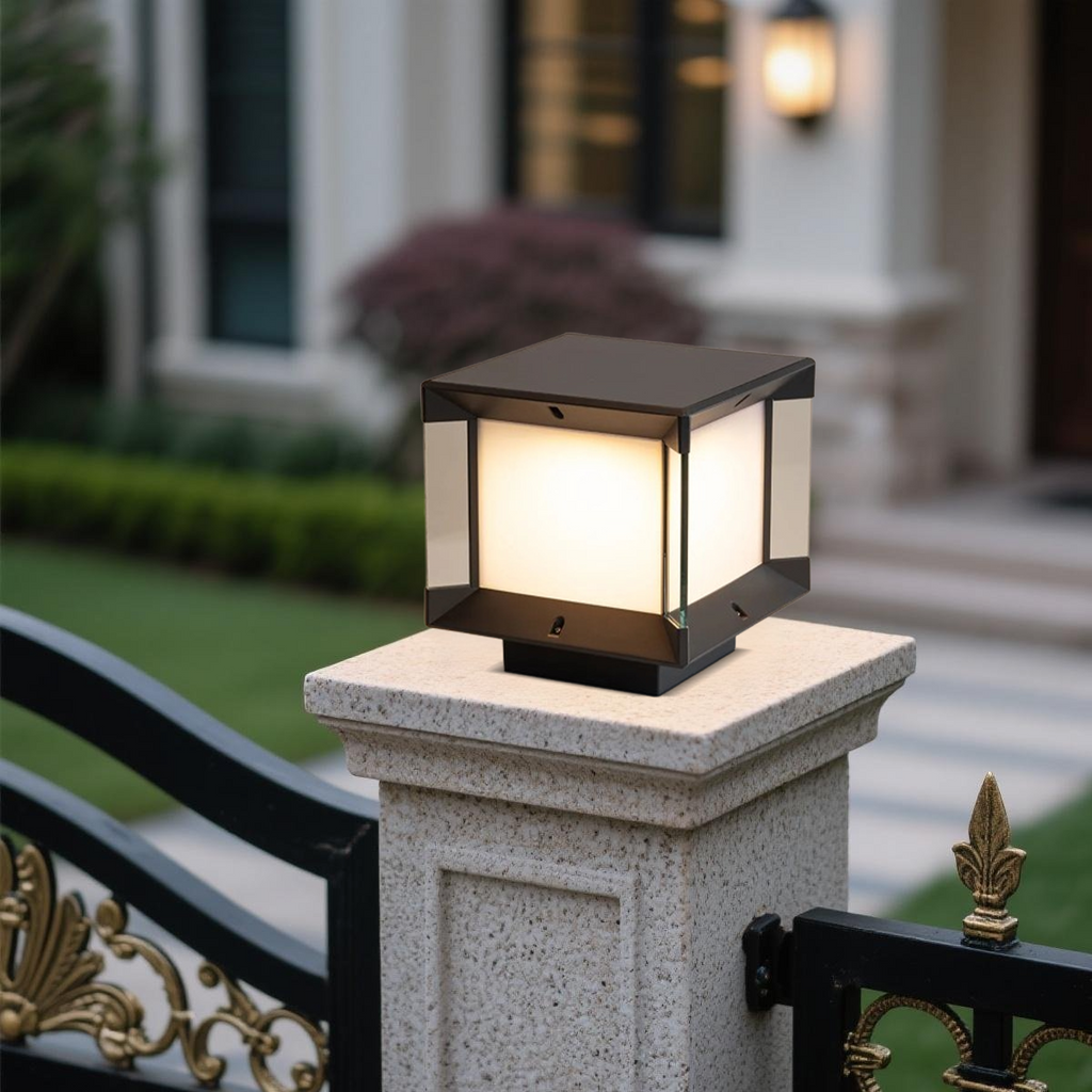 Modern Pathway Lights - Black Metal Rectangular Design for Garden