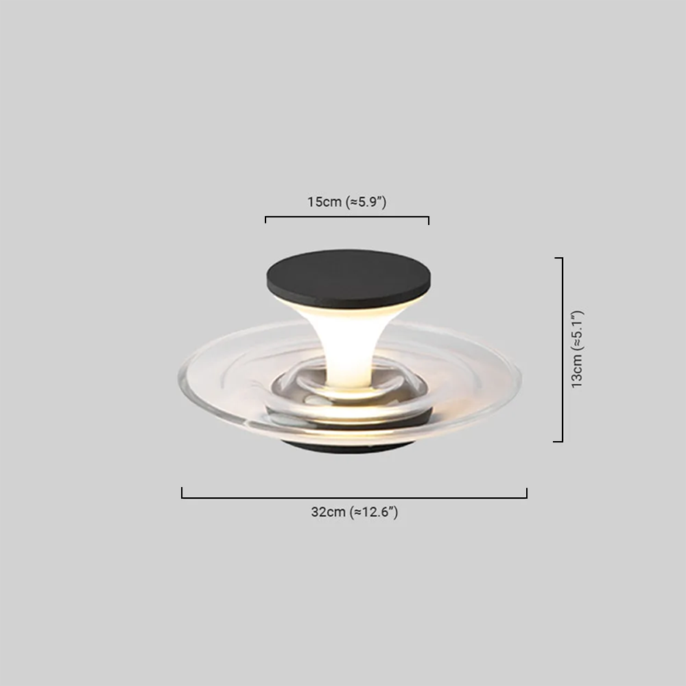 Modern Round Outdoor Ground Lamp Dimension