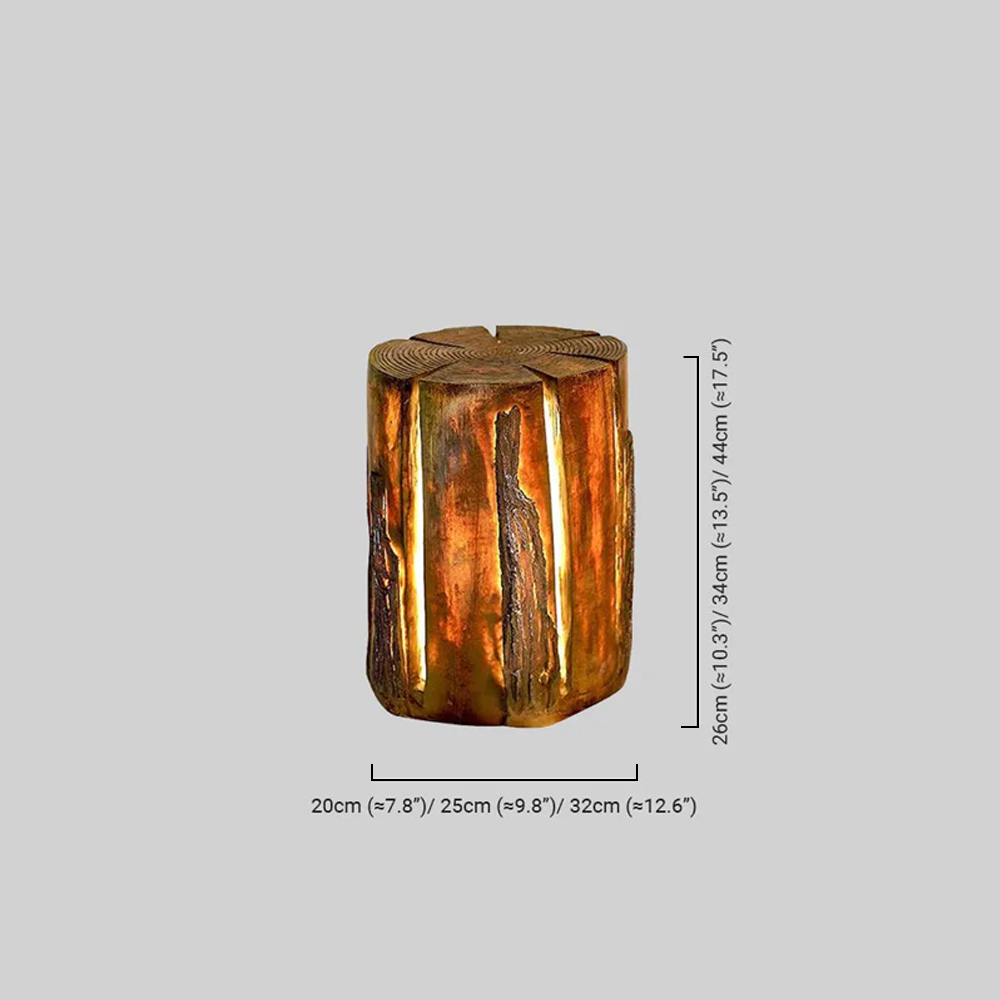 Botanica Art Deco Tree Stump Outdoor Lamp