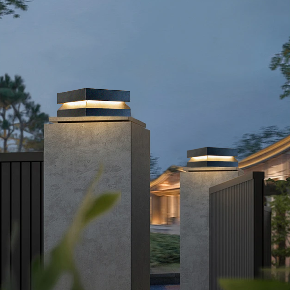 Modern Concave Solar Outdoor Lamp for Garden/Pathway