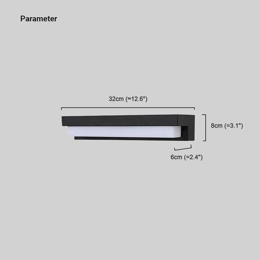 Arcato Modern Solar Linear Outdoor Wall Lamp