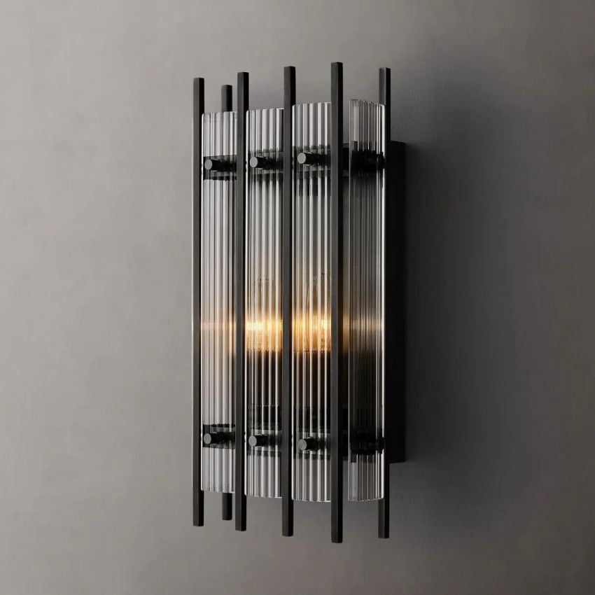 San Marco Vintage Glass Rectangle Wall Sconce