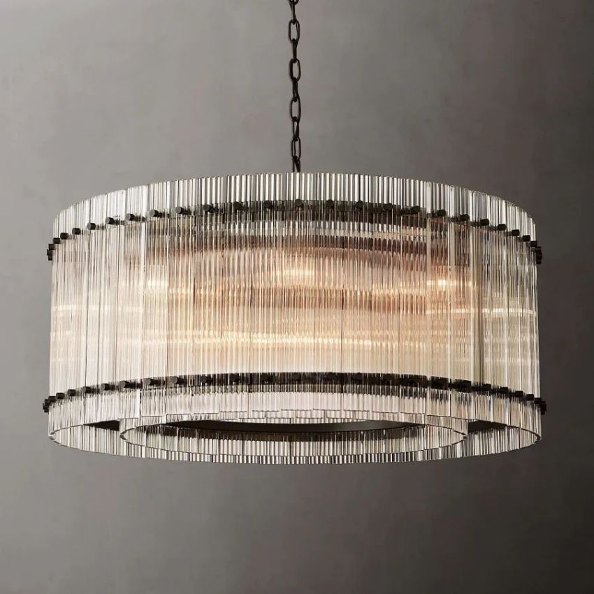 San Marco Vintage Glass Round Chandelier 37"