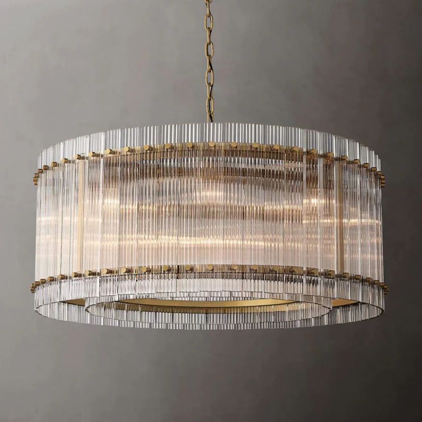 San Marco Vintage Glass Round Chandelier 37"