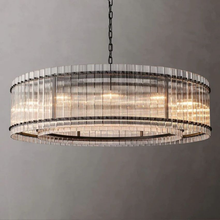 San Marco Vintage Glass Round Chandelier 60"