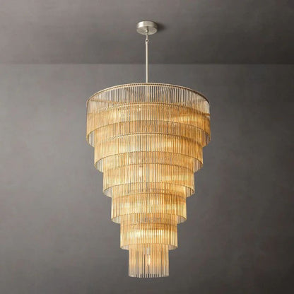 Amadeo Prismatic Array Grand Glass Chandelier 36"