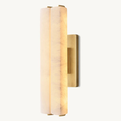 Audubon Sculpt Alabaster Double Wall Sconce