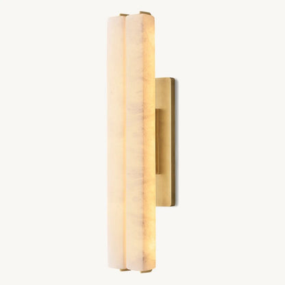 Audubon Sculpt Alabaster Double Wall Sconce