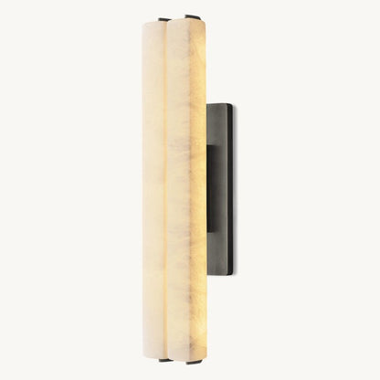 Audubon Sculpt Alabaster Double Wall Sconce