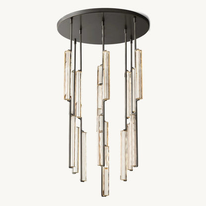Audubon Sculpt Crystal Round Chandelier 40"