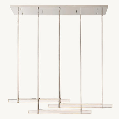 Audubon Sculpt Crystal Triple Bar Linear Chandelier 60"