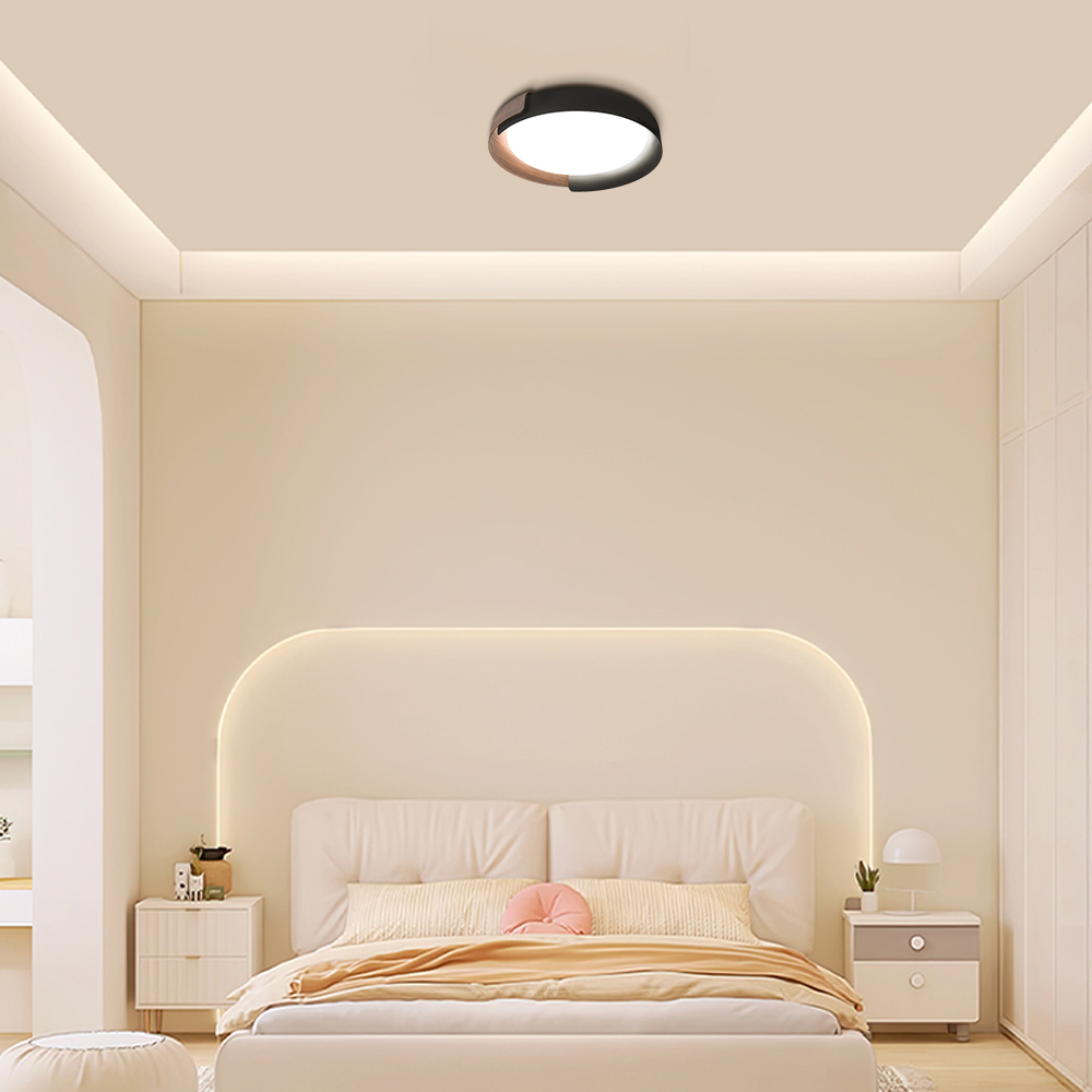 Modern Round Flush Mount Ceiling Light – Metal