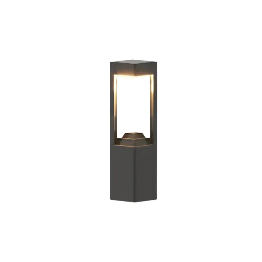 Modern Rectangular Solar Bollard Light