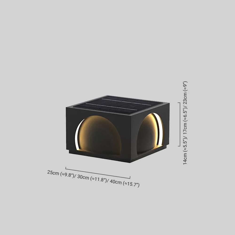 Arcato Modern Metal Outdoor Solar Pillar Lights