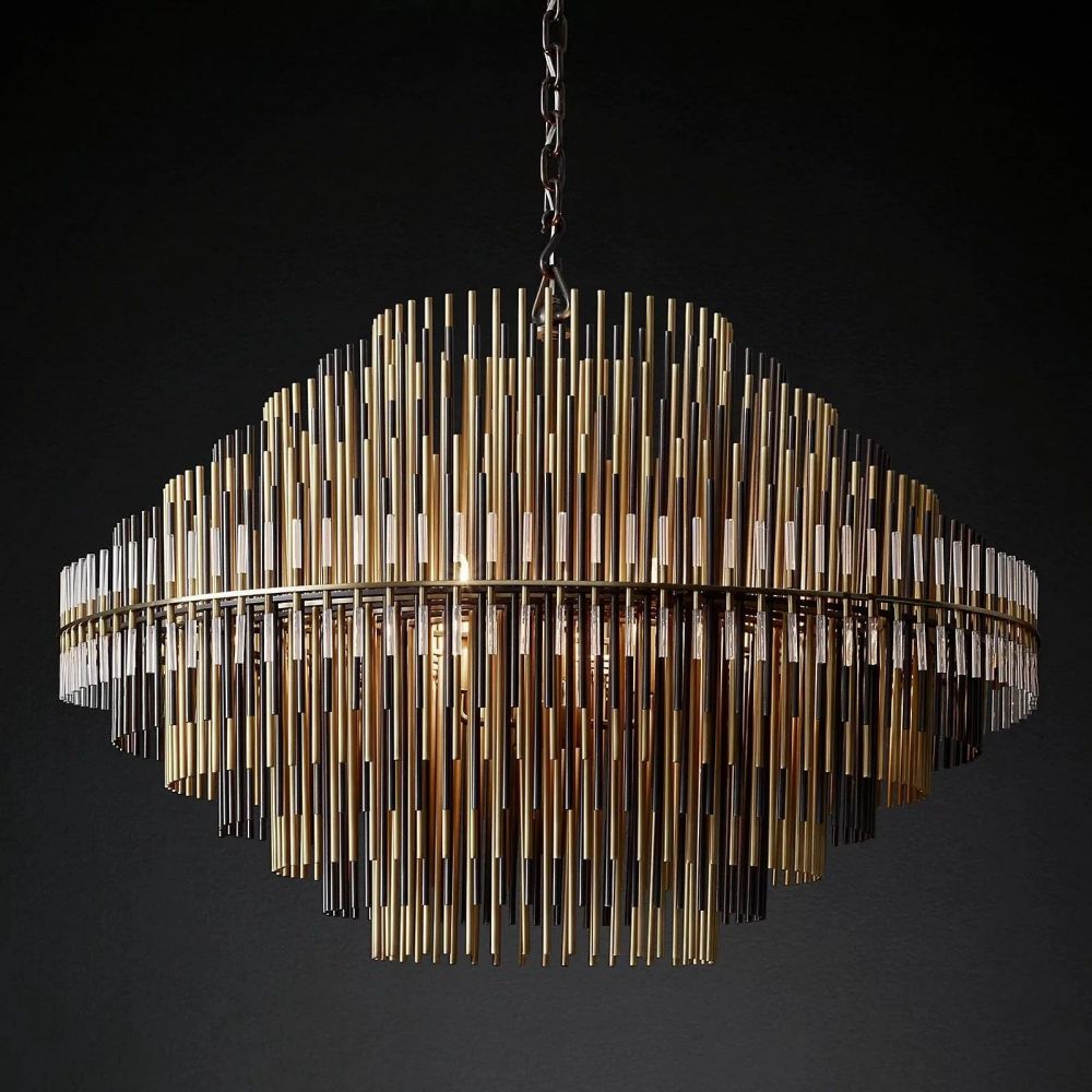 Emile Gradient Spire Round Chandelier 42"