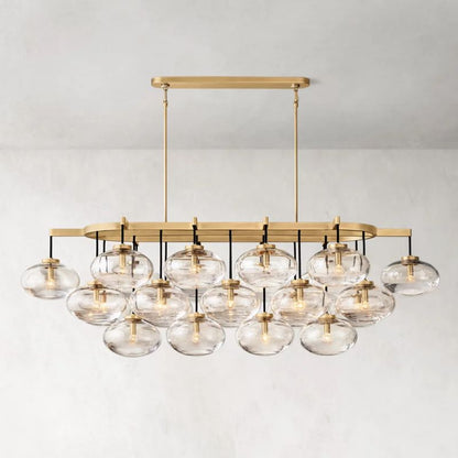 Cabrette Float Glass Linear Chandelier 72"