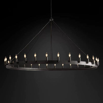 Camino Vintage Industrial Round Chandelier 63"