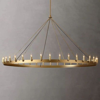Camino Vintage Industrial Round Chandelier 73"