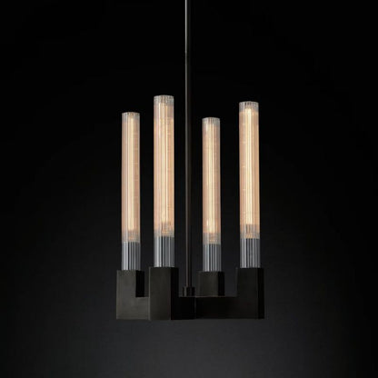 Cannele Ribbed Glass Pendant Light