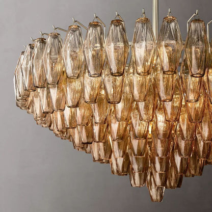 Chiara Murano Glass Tiered Round Chandelier 37"