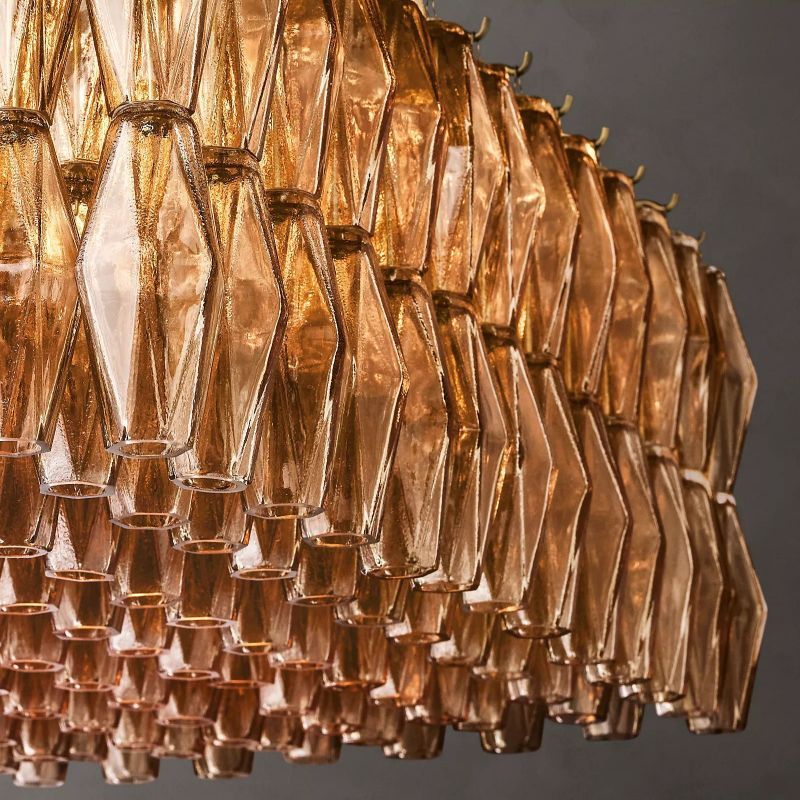 Chiara Murano Glass Rectangular Chandelier 74"